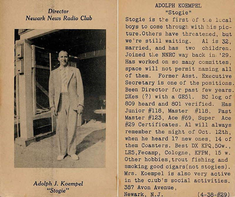 Adolph J. Koempel "Stogie"
