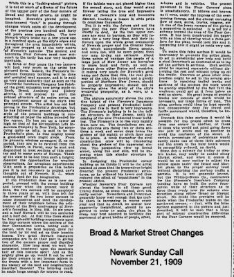 Broad & Market Street Changes
November 21, 1909
