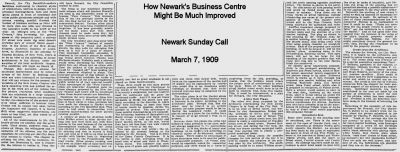 How Newark's Business Centre Might be Much Improved
March 7, 1909
(Click on image for enlargement)
