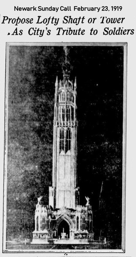 Propose Lofty Shaft or Tower as City's Tribute to Soldiers
February 23, 1919
