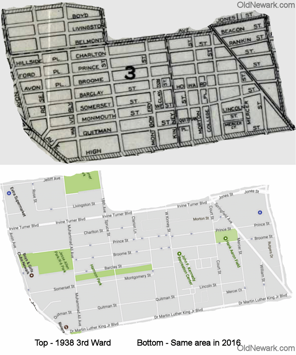 Third Ward in 1938 & the Area in 2016
