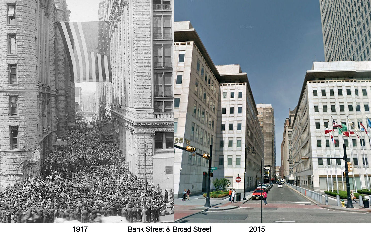 Bank Street & Broad Street
1917 - 2015
