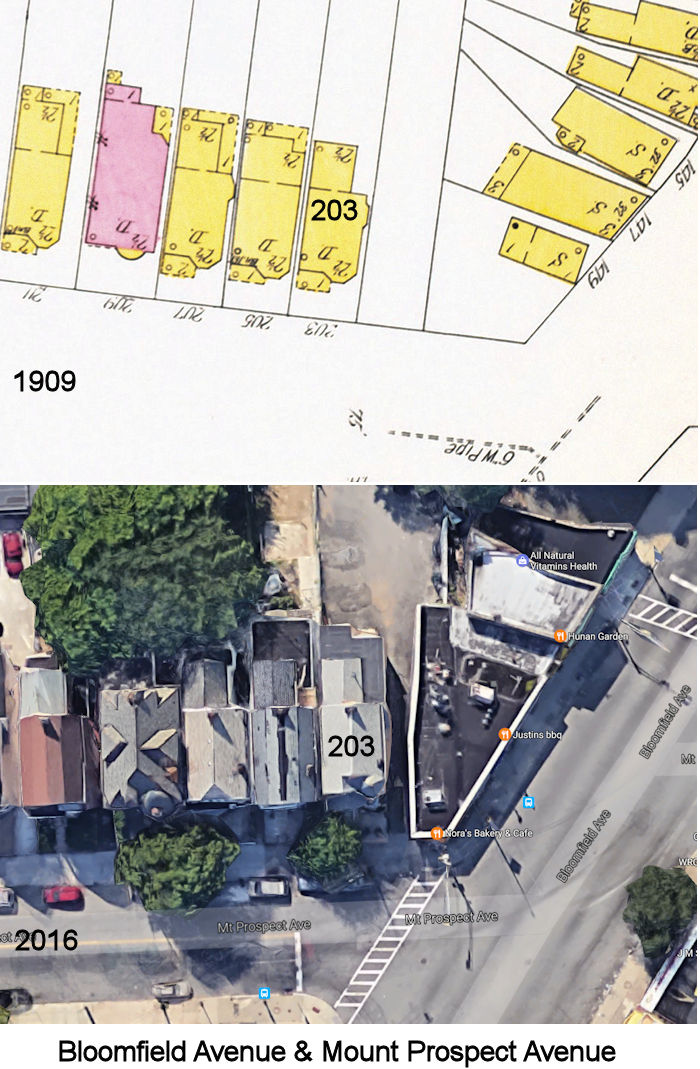 Bloomfield Avenue & Mount Prospect Avenue
Showing the widening of the Bloomfield Avenue
