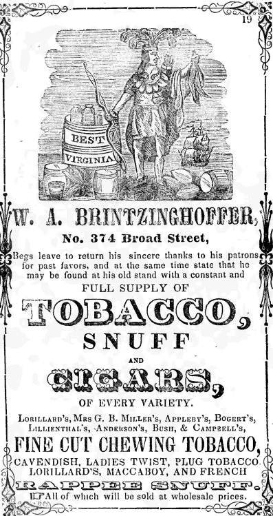 Brintzinghoffer Tobacco
