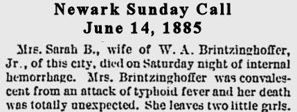 Brintzinghoffer, Sarah B.
June 14, 1885
