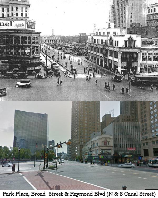 Broad Street, Park Place & Raymond Blvd (N & S Canal Streets)
