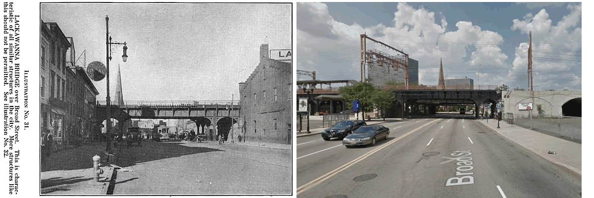 Broad Street at the Lackawanna Bridge
