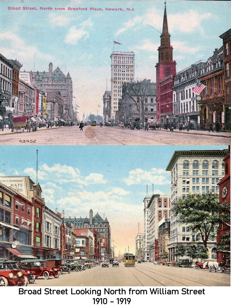 Broad Street Looking North from William Street 1910 - 1919
