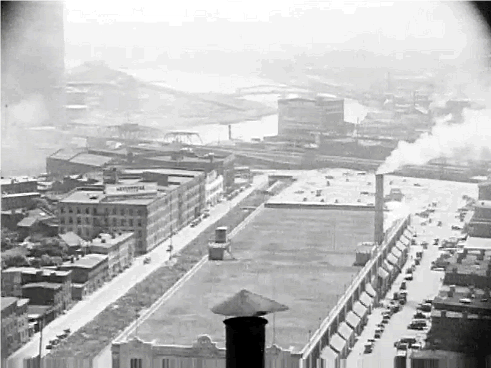 Looking East
That is North & South Canal Street (Raymond Blvd) and the New Centre Market
