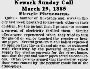 Electric Phenomena
March 29, 1885
