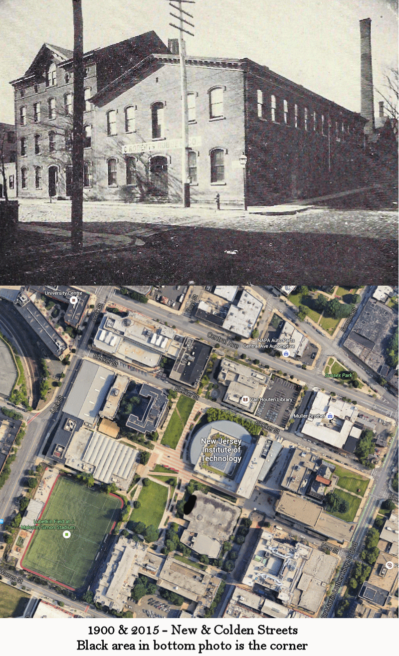 New (right) & Colden (left) Streets
From: "Newark, the Metropolis of New Jersey" Published by the Progress Publishing Co. 1901
