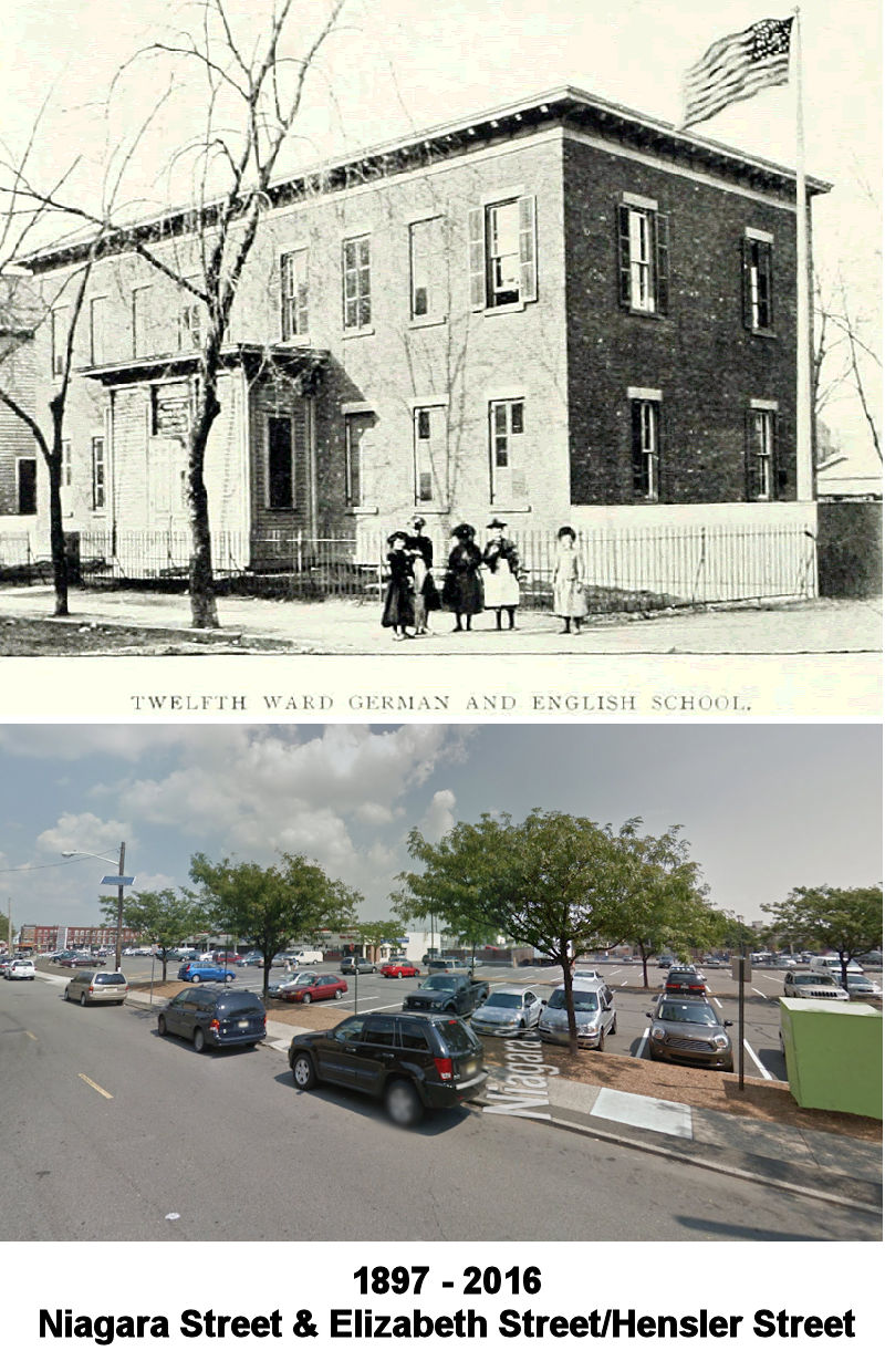 Niagara Street at Elizabeth Street (Hensler Street)
1897-2016
