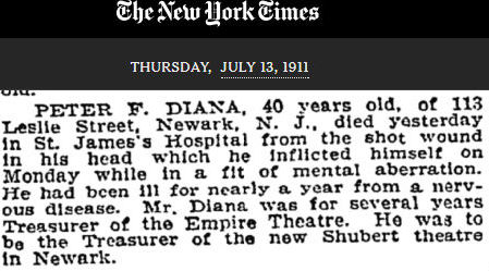 Peter F. Diana
July 13, 1911
