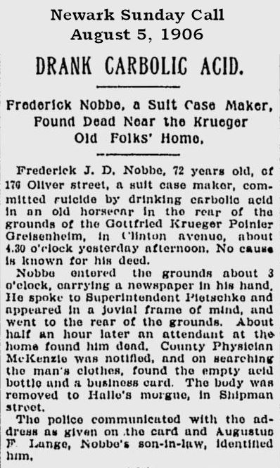 Drank Carbolic Acid
August 5, 1906
