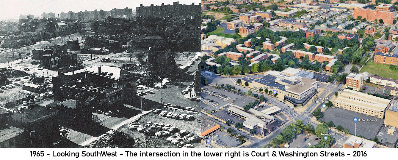 Washington & Court Streets Intersection (lower right)
Looking SouthWest
