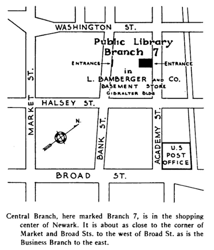 From "The Nine Branch Libraries of the Public Library of Newark, N. J." by Eleanor Shane & John Cotton Dana, 1930
