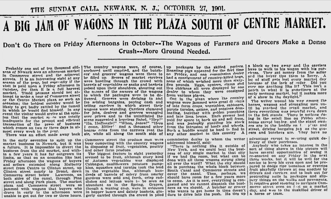 A Big Jam of Wagons in the Plaza South of Centre Market
October 27, 1901

