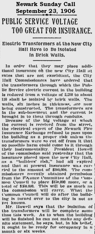 Public Service Voltage Too Great for Insurance
September 23, 1906
