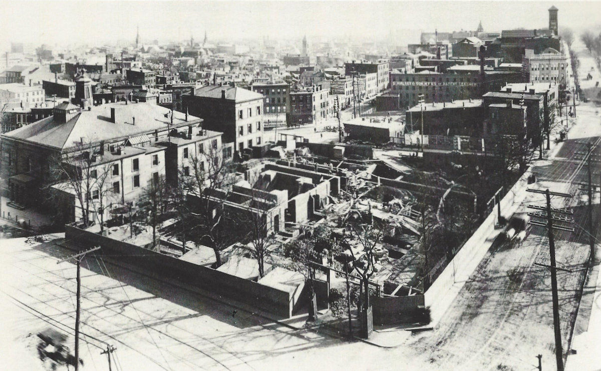 Rear (left), Construction of New Court House (right)
Photo from the NJ Historical Society
