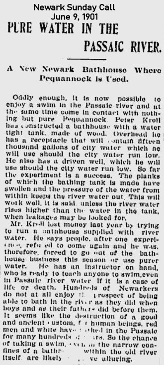 Pure Water in the Passaic River
June 9, 1901
