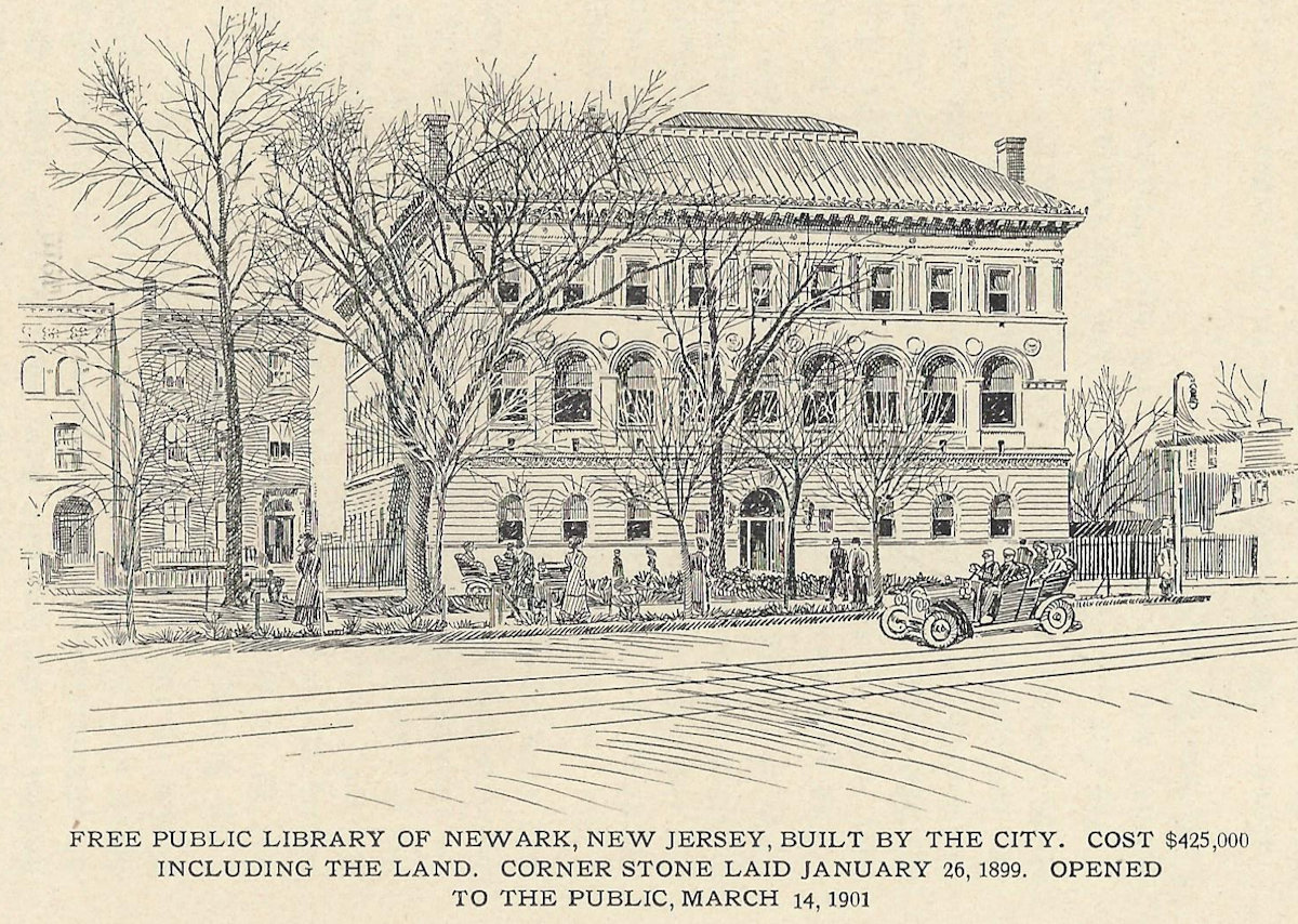 Showing the brownstones next door.
From "Newark in the Public Schools"
