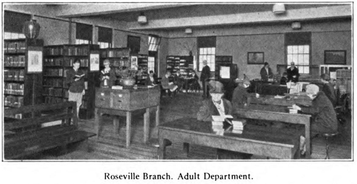 From "The Nine Branch Libraries of the Public Library of Newark, N. J." by Eleanor Shane & John Cotton Dana, 1930
