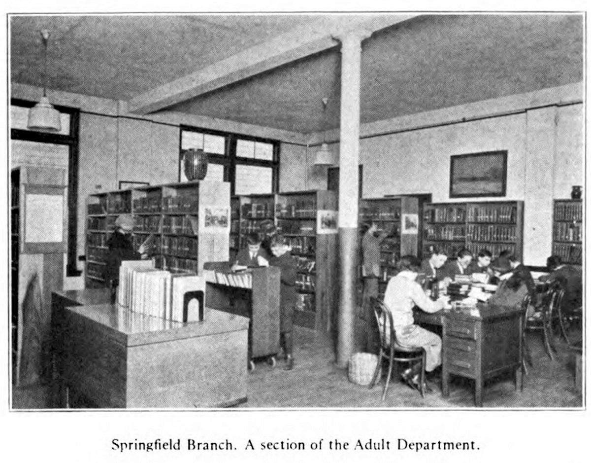 From "The Nine Branch Libraries of the Public Library of Newark, N. J." by Eleanor Shane & John Cotton Dana, 1930
