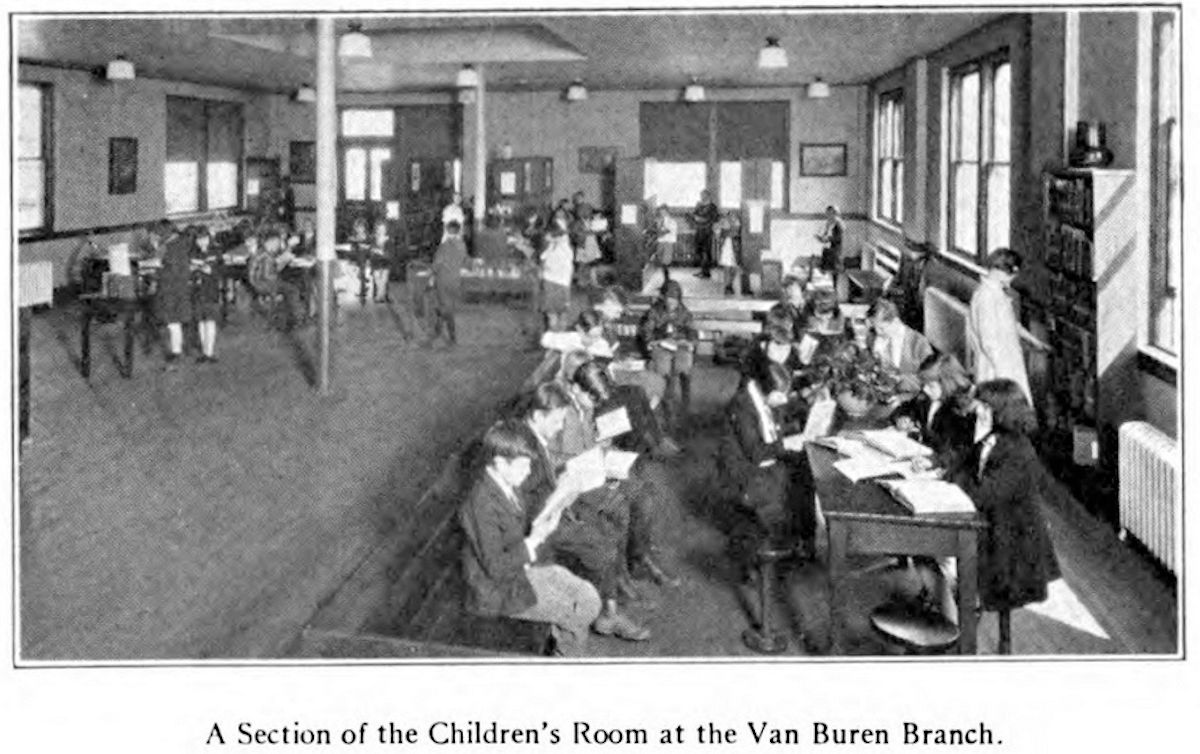 From "The Nine Branch Libraries of the Public Library of Newark, N. J." by Eleanor Shane & John Cotton Dana, 1930
