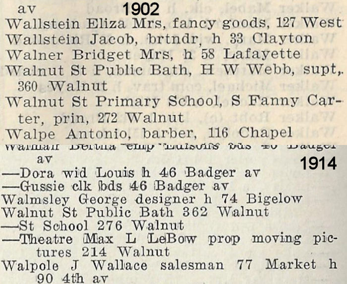 1902 & 1914 Newark City Directory Listings
