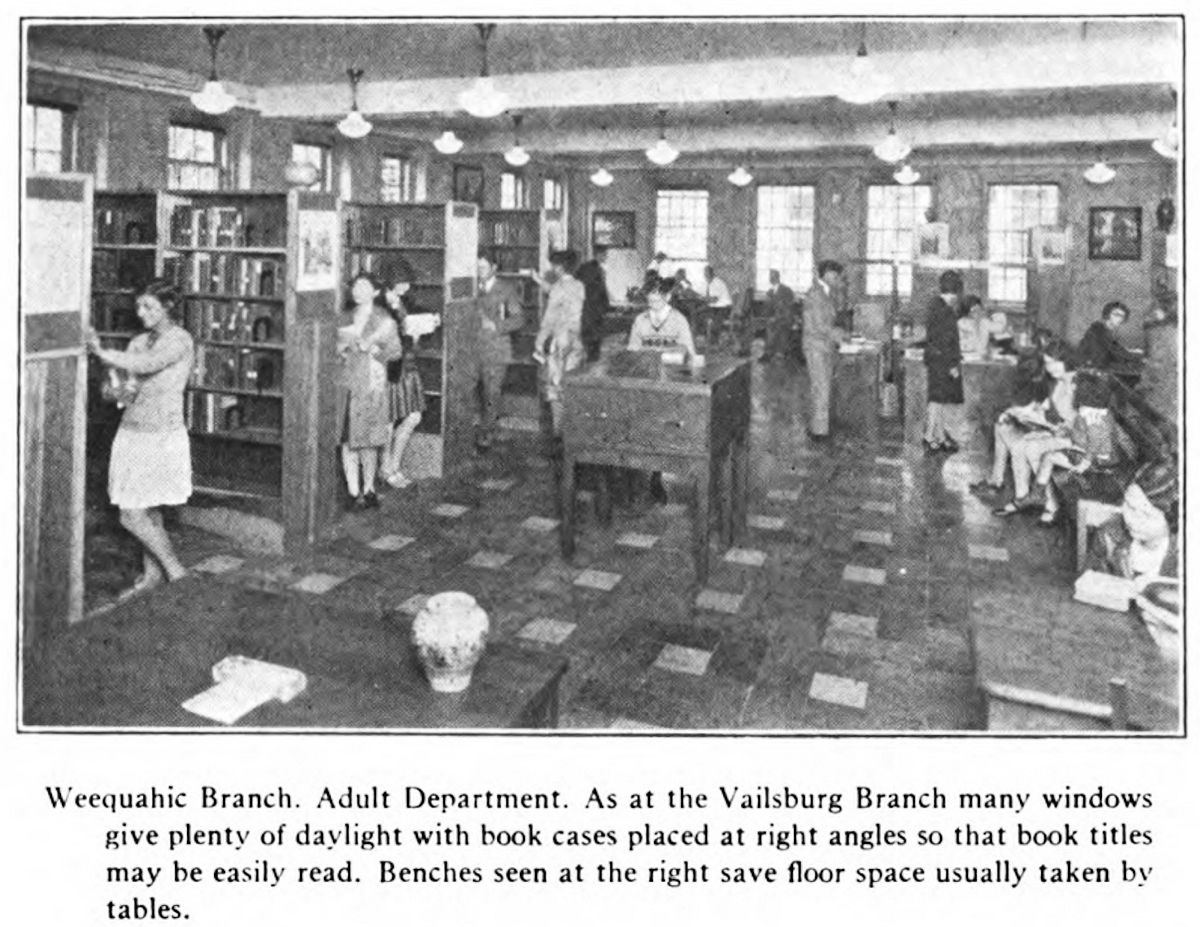 From "The Nine Branch Libraries of the Public Library of Newark, N. J." by Eleanor Shane & John Cotton Dana, 1930
