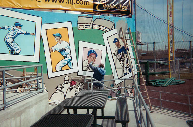 Richard La Rovere was commissioned in 2000 to create a tribute at Bears Stadium honoring the players of the former Newark Eagles Negro League that played in the 1930s-40s.

Photos from Richard La Rovere
