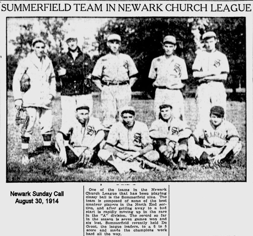 Summerfield Team in Newark Church League
