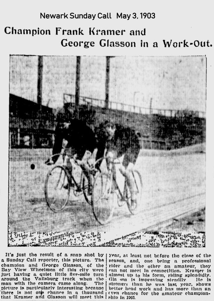 Champion Frank Kramer and George Glasson in a Work-Out
May 3, 1903
