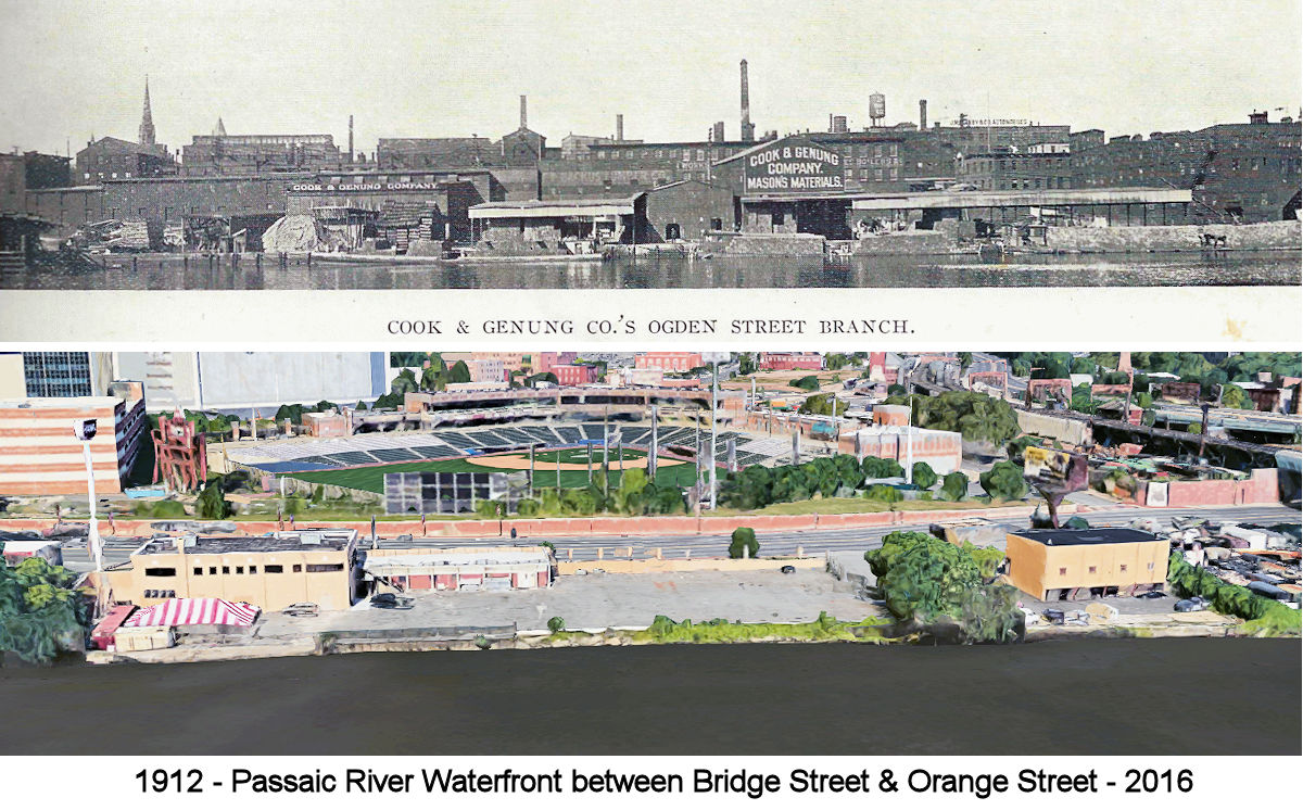 Passaic River Waterfront between Bridge & Orange Streets
