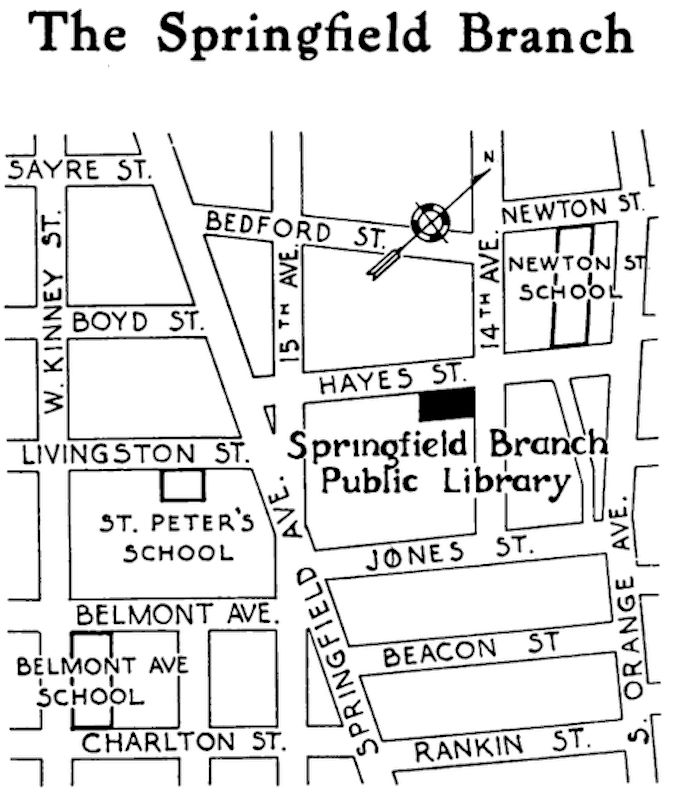 From "The Nine Branch Libraries of the Public Library of Newark, N. J." by Eleanor Shane & John Cotton Dana
